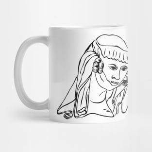 Veiled woman face portrait Mug